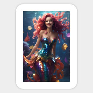 Happy Party Mermaid Sticker